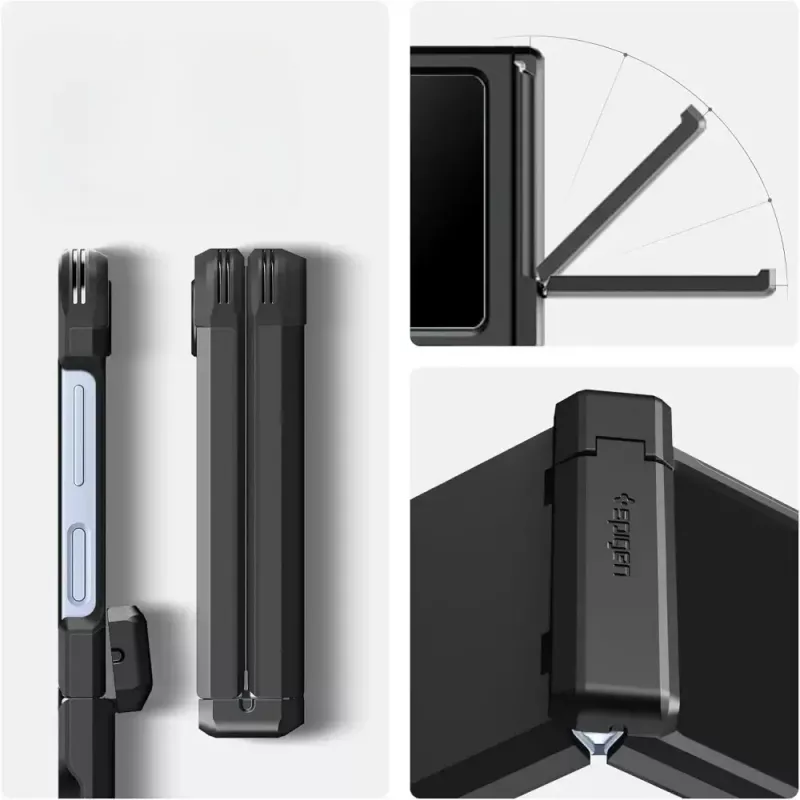 Apsauginis dėklas Spigen Tough Armor Pro Mag, skirtas Galaxy Z Flip 7 FE, juodas
