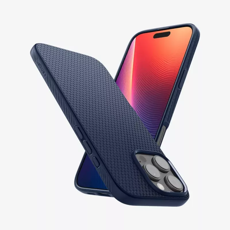 Spigen Liquid Air dėklas iPhone 16 Pro Max, tamsiai mėlynas