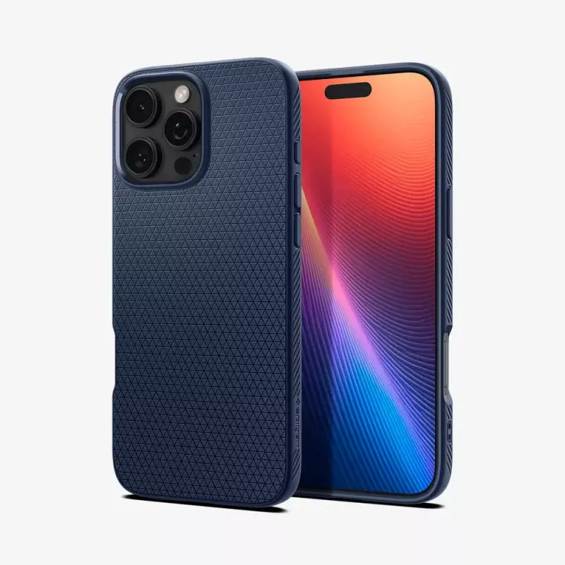 Spigen Liquid Air dėklas iPhone 16 Pro Max, tamsiai mėlynas