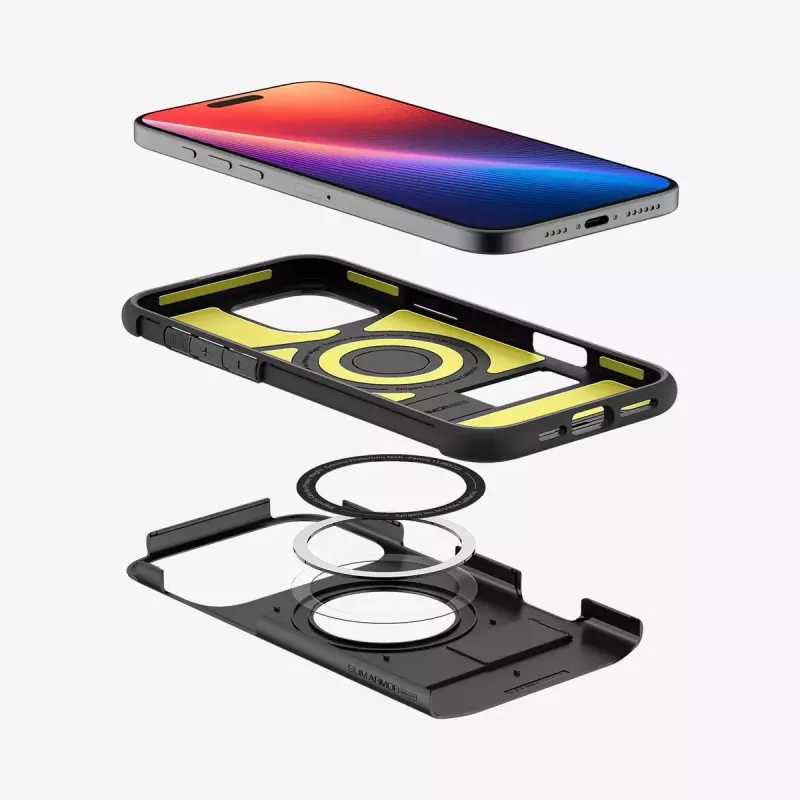 Spigen Slim Armor (MagFit) dėklas iPhone 16 Pro Max juodas 17,5 cm
