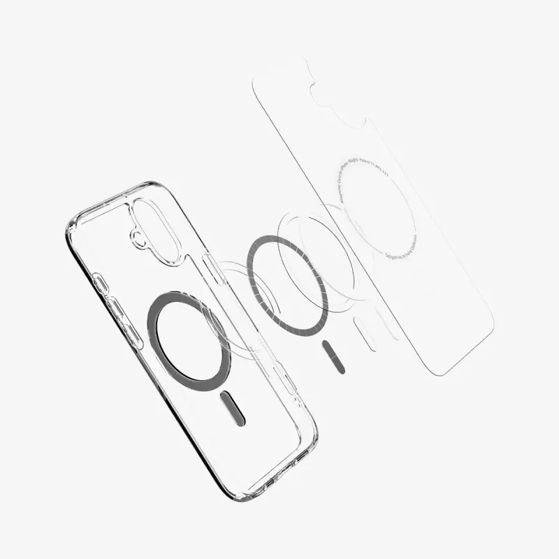 Spigen Ultra Hybrid (MagFit) mobiliojo telefono dėklas Juodas Peršviečiamas iPhone 16 Plus