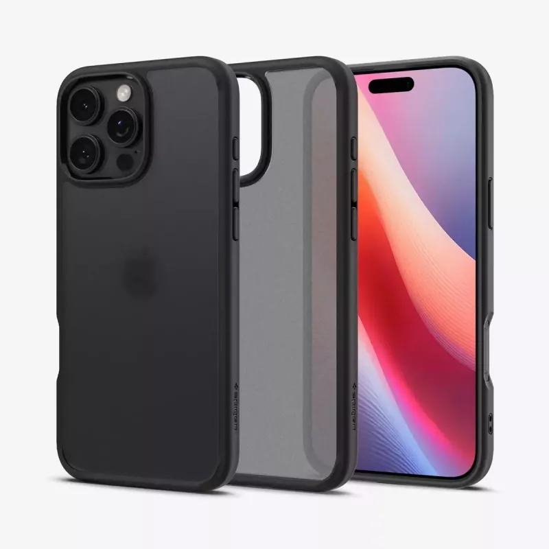 Spigen Ultra Hybrid dėklas iPhone 16 Pro 6,3 colio juodas