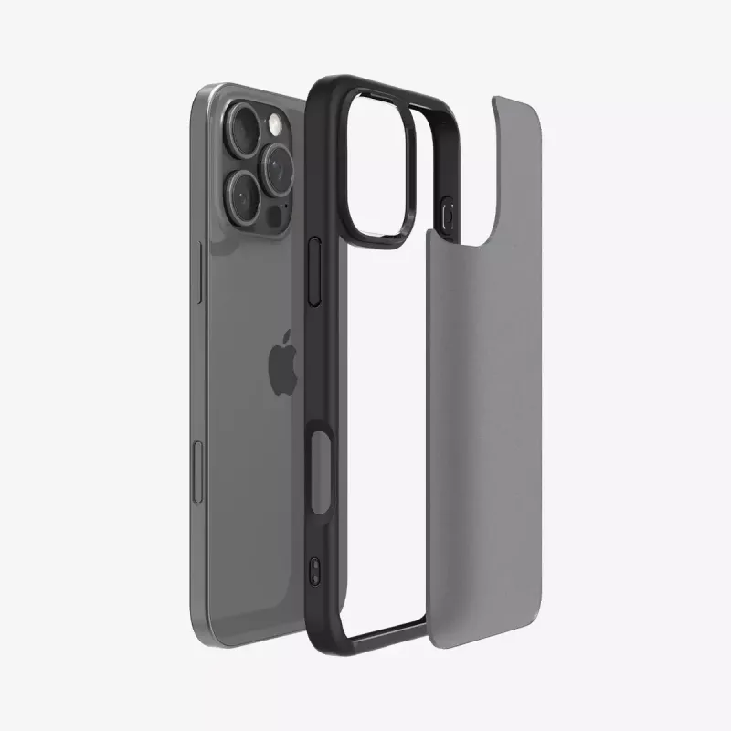 Spigen Ultra Hybrid dėklas iPhone 16 Pro 6,3 colio juodas