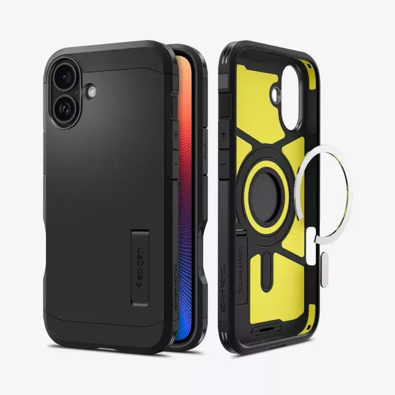 Spigen Tough Armor AI (MagFit) dėklas telefonui Apsauginis Juoda 15.5 cm
