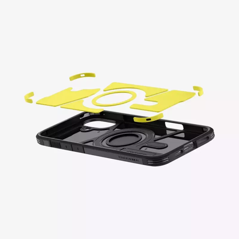 Spigen Tough Armor AI (MagFit) dėklas telefonui Apsauginis Juoda 15.5 cm