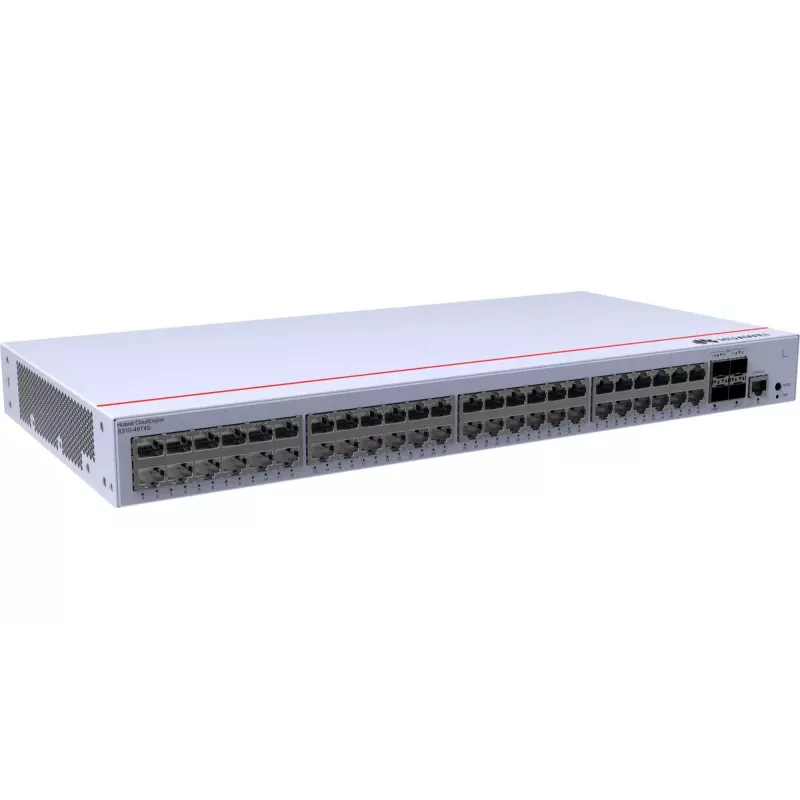 Switch HUAWEI CloudEngine S310-48T4S — 48x Gigabit Ethernet (10/100/1000), 1U, RJ-45 konsolė, pilka