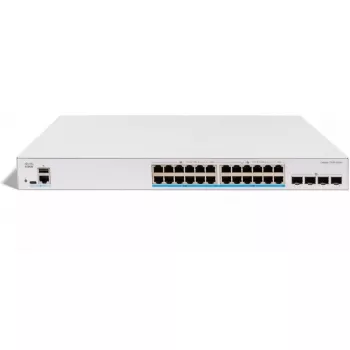Tinklo jungiklis Cisco CATALYST 1300X 24 prievadų 2,5GE UPoE su 4x10G SFP+ aukštutinėmis jungtimis (C1300X-24MU-4X)