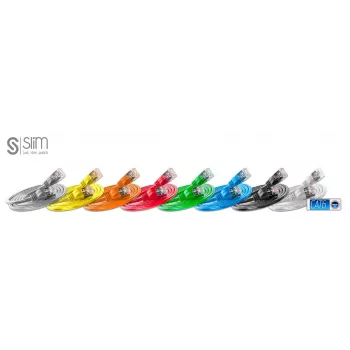 Tinklo laidas SLIM Patchcords SLIM Light STP Cat6 1m pilkas