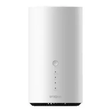 Mobiliojo ryšio maršrutizatorius STRONG 5G AIRHOME 1900 – Wi‑Fi 7 (802.11be), 7200 Mbps, Multi‑User MIMO, 5G/4G/3G, baltas