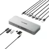 Dokų stotelė / prievadų replikatorius ALOGIC TB4DU4 — laidinis Thunderbolt, 96 W, SD/MicroSD skaitytuvas, 3,5 mm lizdas, aliuminis/ABS
