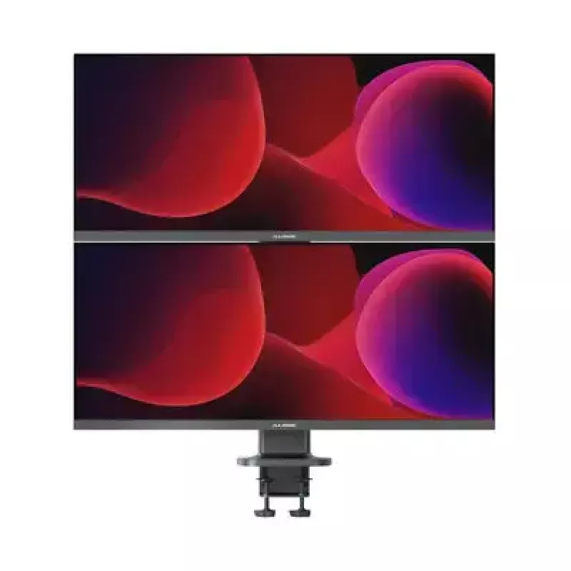Monitorų laikiklis ALOGIC ED34VMSSGR gnybtinis stovas dviems 34 colių ekranams, 12 kg talpa, pilka spalva