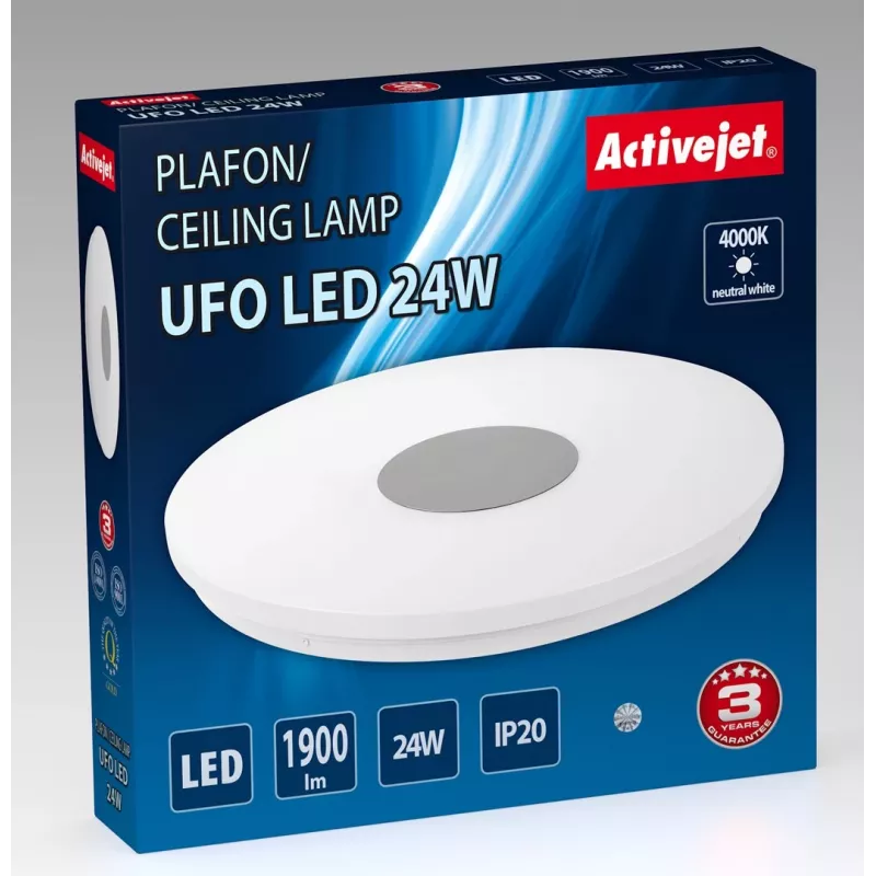 Modernus LED lubinis šviestuvas Activejet UFO LED 24W