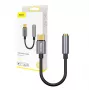 Baseus L54 garso adapteris USB-C + 3,5 mm mini jack (juoda-pilka)