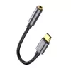 Baseus L54 garso adapteris USB-C + 3,5 mm mini jack (juoda-pilka)