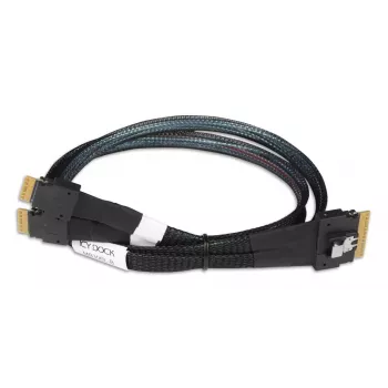ICY DOCK - SlimSAS 8i SFF-8654 į 2x SlimSAS 4i SFF-8654 laidas - 0,5 m