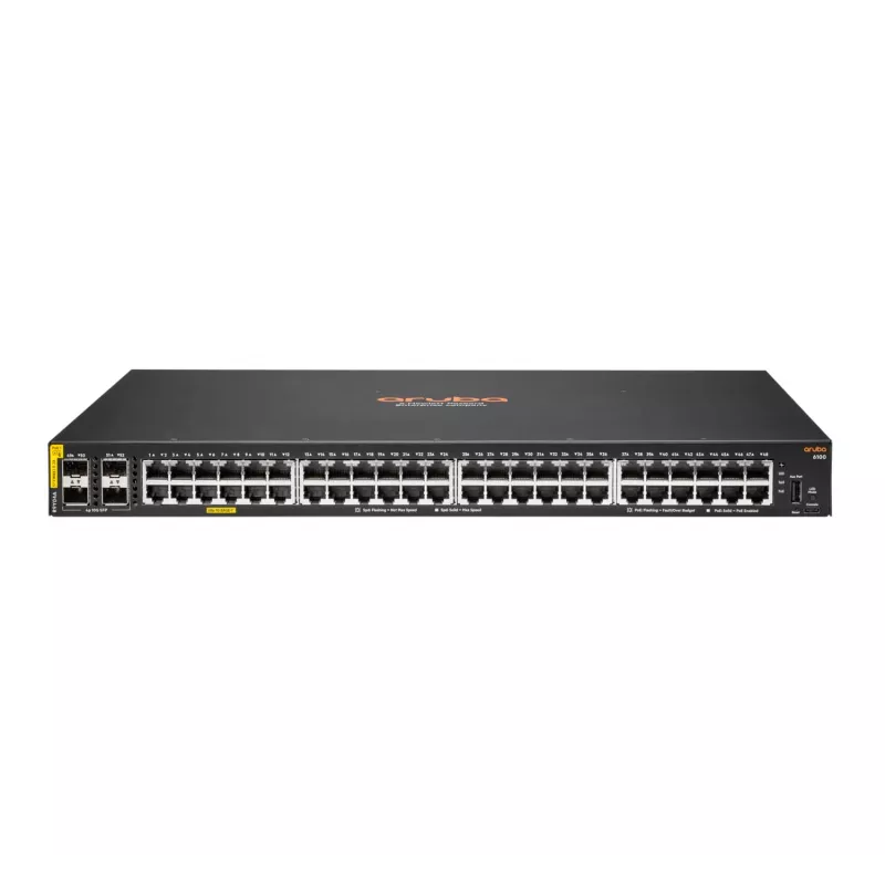 HPE Aruba Networking CX 6100 48G Class4 PoE 4SFP+ 740W jungiklis - jungiklis - L3 - valdomas - 48 x 10/100/1000 (PoE+)
