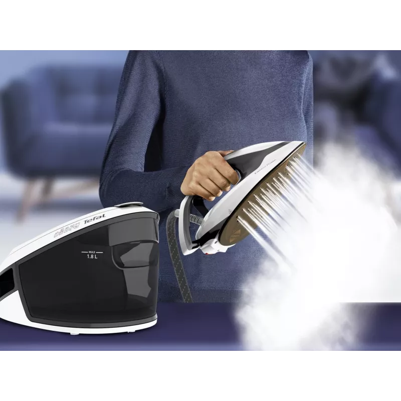 Tefal Express Power SV8130 2800 W 1.8 L lygintuvas su garo generatoriumi Durilium AirGlide Autoclean padas Juoda, Balta