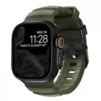 NOMAD Rocky Point dirželis, skirtas Apple Watch 46mm/49mm, žaliai-juodas