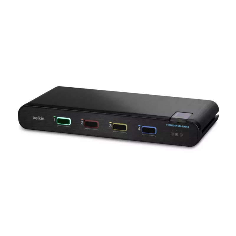 Belkin F1DN104KVM-UNN4 saugus KVM jungiklis (DP/HDMI, 4 prievadai)