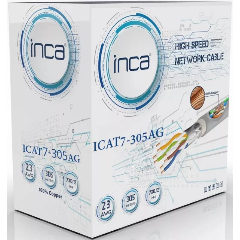 INCA Ethernet kabelis ICAT7-305AG S/FTP1 23 AWG CAT7 - tinklo kabelis