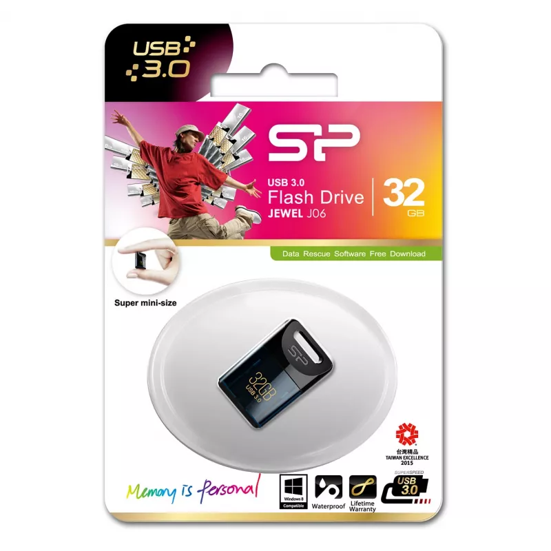 SILICON POWER Jewel J06 – USB atmintukas – 32 GB – USB 3.0 – tamsiai mėlynas (SP032GBUF3J06V1D)