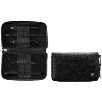 Manikiūro rinkinys ZWILLING 97002-004-0 – 5 dalių, juodos odos dėklas