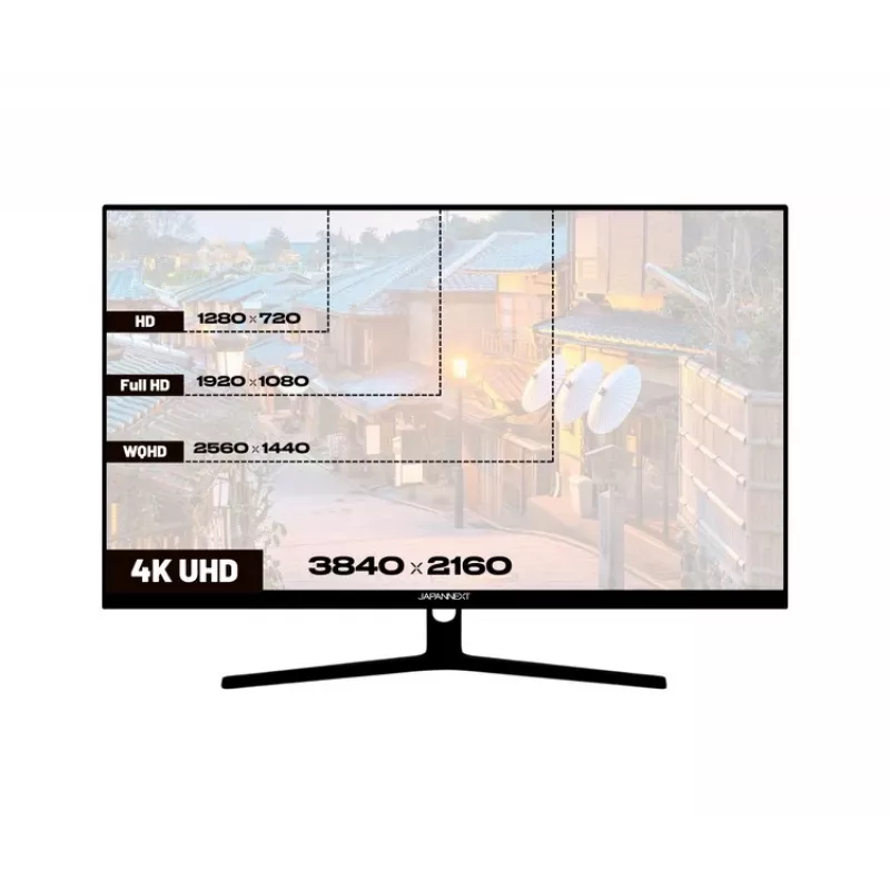 JAPANNEXT 4K UHD Monitor 80 cm (31,5 inch) 3840x2160 pikselių, VA skydelis, 5 ms, 60 Hz, AMD FreeSync, HDMI, DisplayPort (JN-V315UHDR)