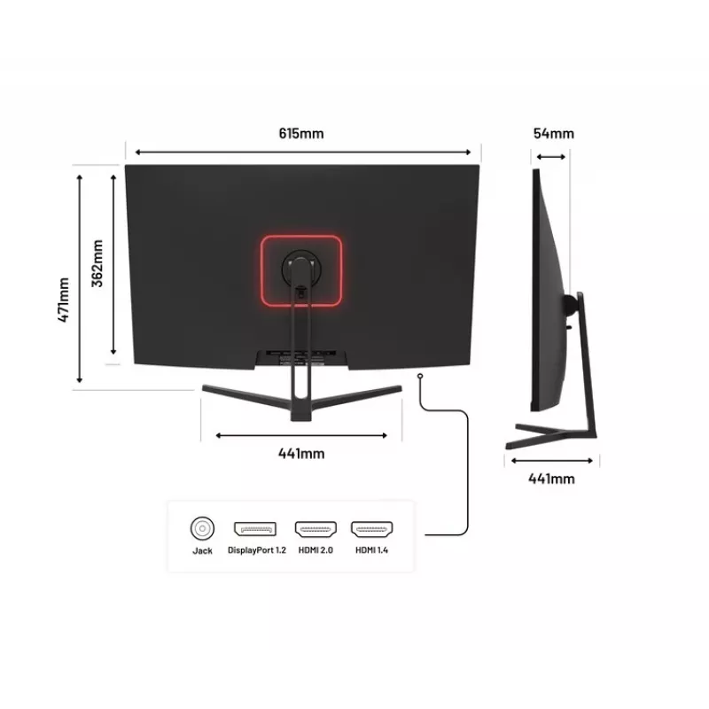 JAPANNEXT 4K UHD Monitor 80 cm (31,5 inch) 3840x2160 pikselių, VA skydelis, 5 ms, 60 Hz, AMD FreeSync, HDMI, DisplayPort (JN-V315UHDR)