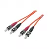 EFB-Elektronik Duplex Jumper ST-ST 62,5/125µ, OM1, LSZH, oranžinė, 3,0 mm, 1 m