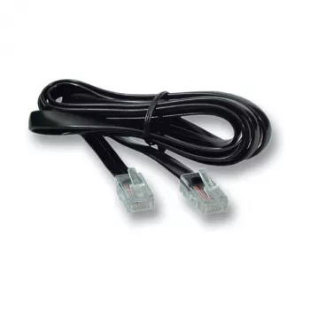 EFB-Elektronik modulinis kabelis juodas, 2 x RJ10 (4/4) kištukas, 1:1, 0,5 m