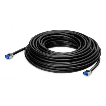 LANCOM tinklo kabelis RJ-45 (M) į RJ-45 (M) - 30,0 m - 6,5 mm - S/FTP - CAT 6a - lauko - Juoda (61337)