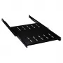 Ištraukiama lentyna 19 inch 1U EFB Elektronik 350–450 mm gylis, 30 kg, 600 mm spintelei, RAL7035/RAL9005