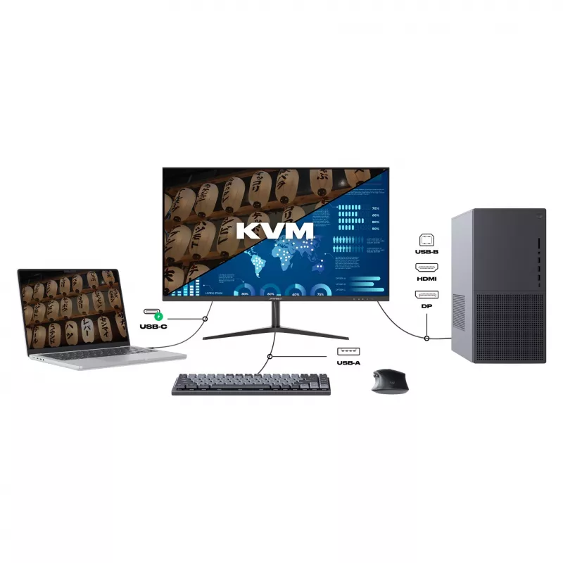 JAPANNEXT JN-IPS27WQHDR-C65W 27 colių WQHD IPS monitorius su USB-C 65W