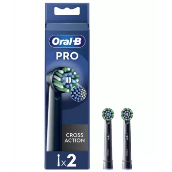 Oral-B EB50BRB-2 Pro CrossAction juodi keičiami šepetėlio antgaliai, 2 vnt.