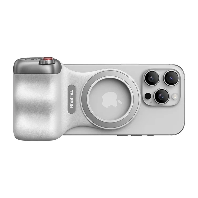 TELESIN Magnetinis MagSafe Laikiklis su Nuotolinio Valdymo Pulteliu iPhone / P5-mp-001wh