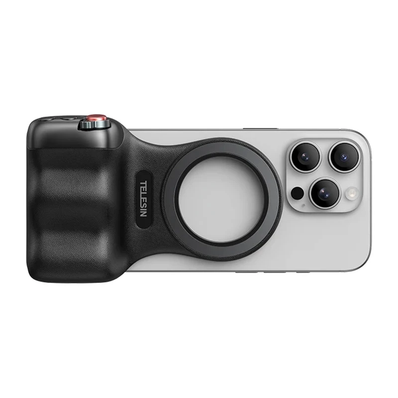 TELESIN Magnetinis MagSafe laikiklis su Bluetooth nuotolinio valdymo pulteliu iPhone / P5-mp-001bk