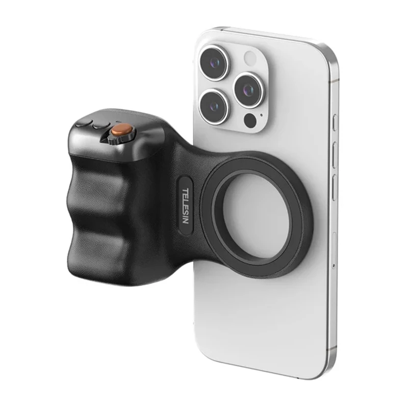 TELESIN Magnetinis MagSafe laikiklis su Bluetooth nuotolinio valdymo pulteliu iPhone / P5-mp-001bk