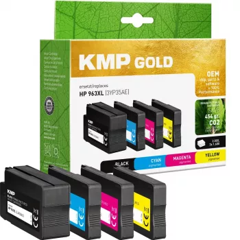 KMP GOLD kasetė HP 963XL (3YP35AE) Multipack C/M/Y/B perdirbta