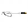 Anteninis kabelis SmartFLEX, IEC/Koax kištukas ir lizdas, auksuotas, keturgubai ekranuotas, ekranavimo lygis 120 dB, baltas, 1,5 m, Good Connections® (GC-M2042)