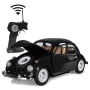 Jamara VW Beetle RC liejimas 1:18 juoda 27 MHz - nuotoliniu būdu valdomas elektrinis RC automobilis