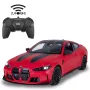 Radijo bangomis valdomas modelis Jamara BMW M4 CSL 1:16 raudonas 2,4 GHz elektrinis iki 11 km/h