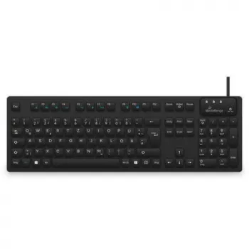 MediaRange laidinė higieninė klaviatūra, QWERTZ, IP68, 1.5 m, juoda