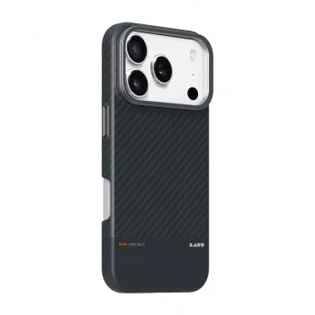 Laut Kev Protect Dėklas su Stovu, skirtas iPhone 17 Pro, suderinamas su MagSafe (juodas)
