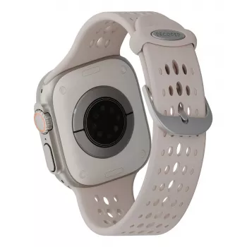 Decoded Silicone Ares O Band – Silikoninis dirželis, skirtas Apple Watch 44/46/49 mm (molio spalva)