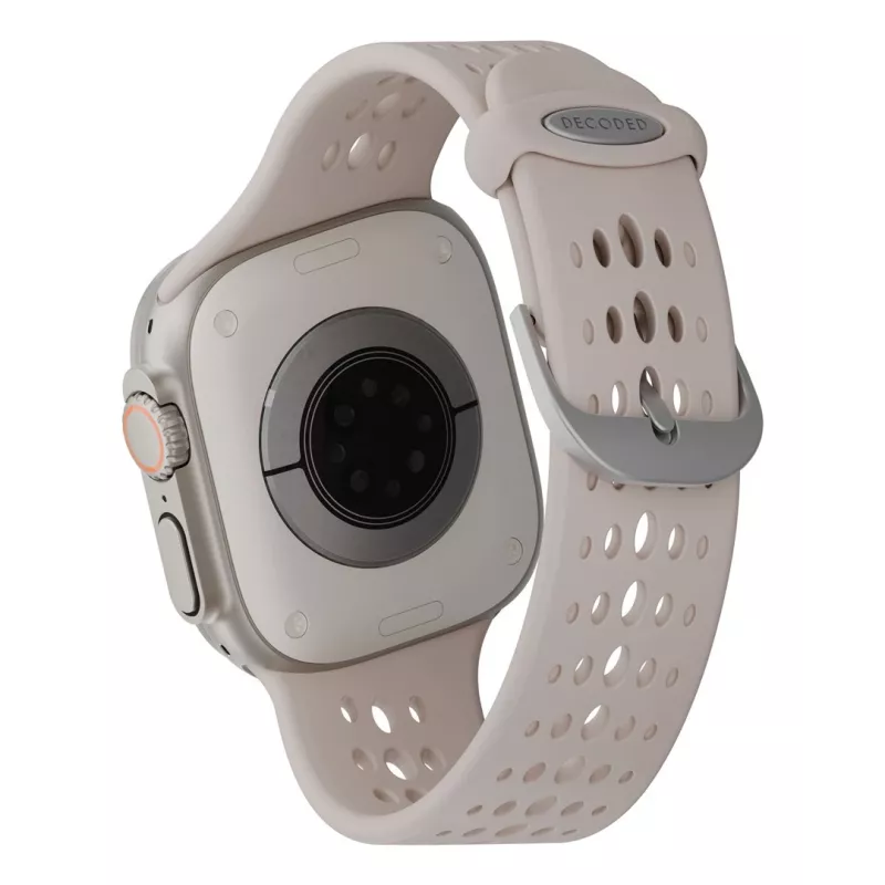 Decoded Silicone Ares O Band – Silikoninis dirželis, skirtas Apple Watch 44/46/49 mm (molio spalva)