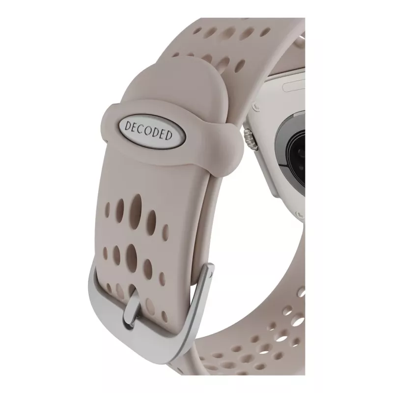 Decoded Silicone Ares O Band – Silikoninis dirželis, skirtas Apple Watch 44/46/49 mm (molio spalva)