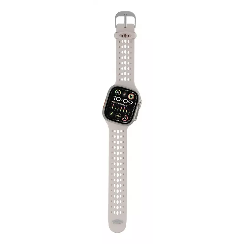 Decoded Silicone Ares O Band – Silikoninis dirželis, skirtas Apple Watch 44/46/49 mm (molio spalva)