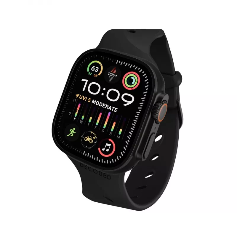 Decoded Silicone Ares Splice Band – Silikoninis dirželis Apple Watch 40/42 mm (juodas)