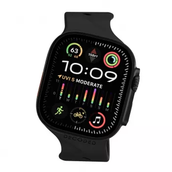 Decoded Silicone Ares Splice Band – Silikoninis dirželis Apple Watch 44/46/49 mm (juodas)