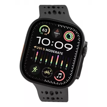 Decoded Silicone Ares O Band - Silikoninis dirželis, skirtas Apple Watch 44/46/49 mm (juodas)